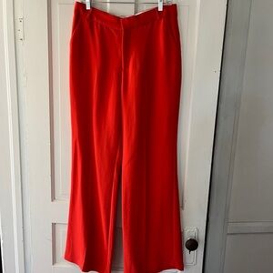 Hot Orange Women's Wide Leg Pants